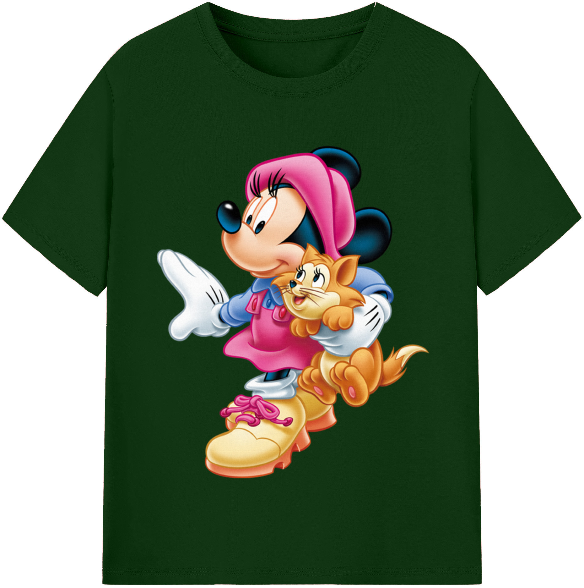 （画像用） ミッキーマウス Mickey Mouse 綿100％半袖Tシャツ（フロントプリント）